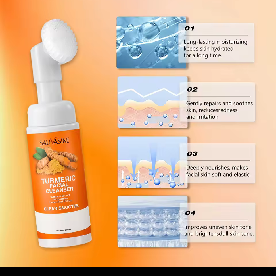 Jabón de turmeric forma espuma