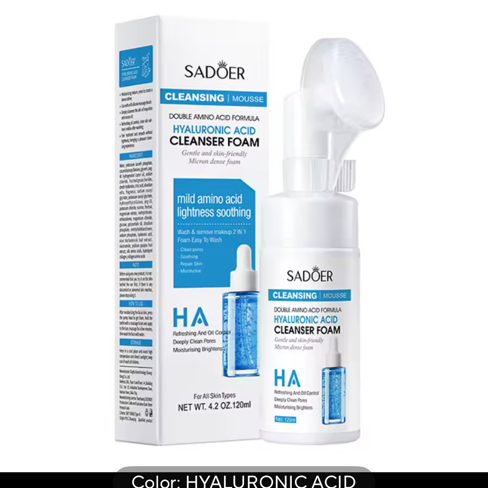 Espuma para cuidado facial ácido hialuronico