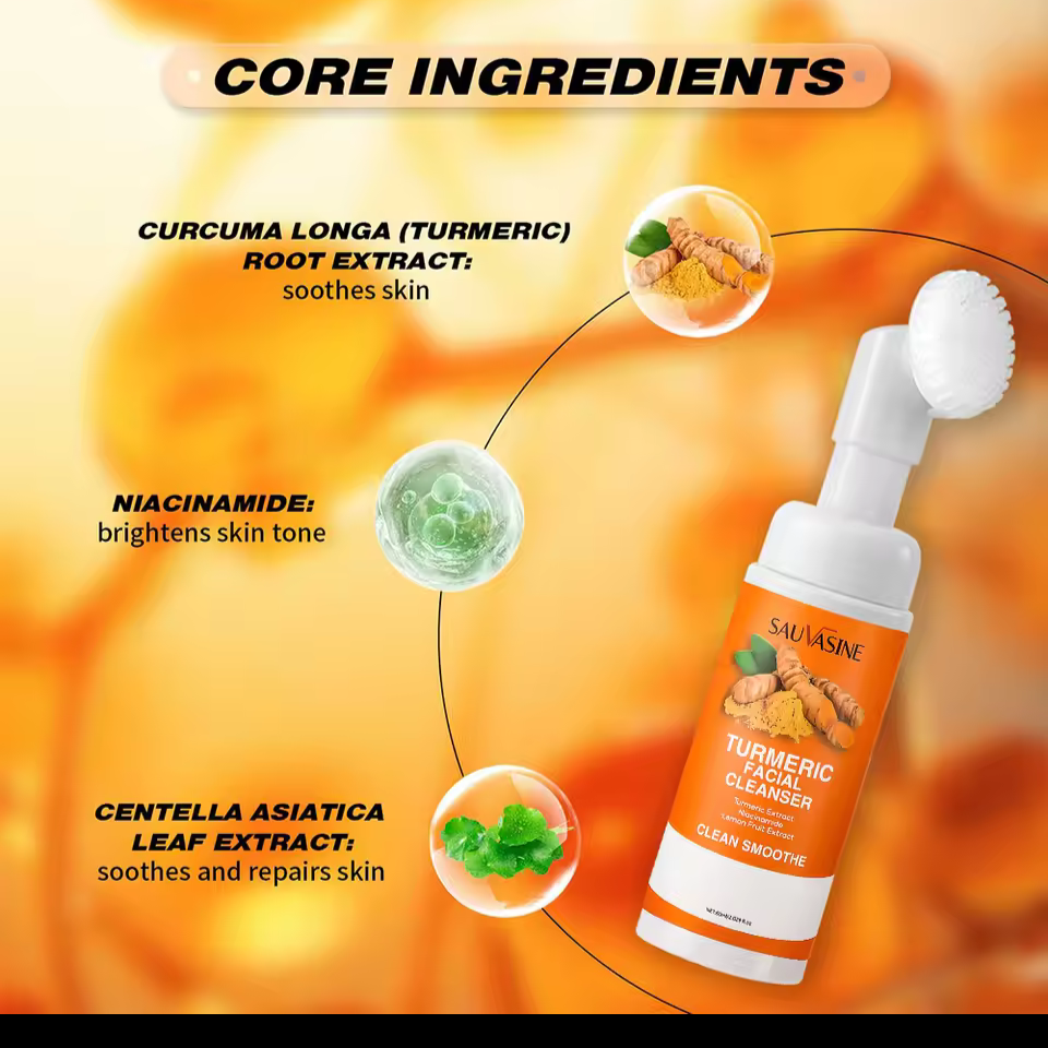 Jabón de turmeric forma espuma